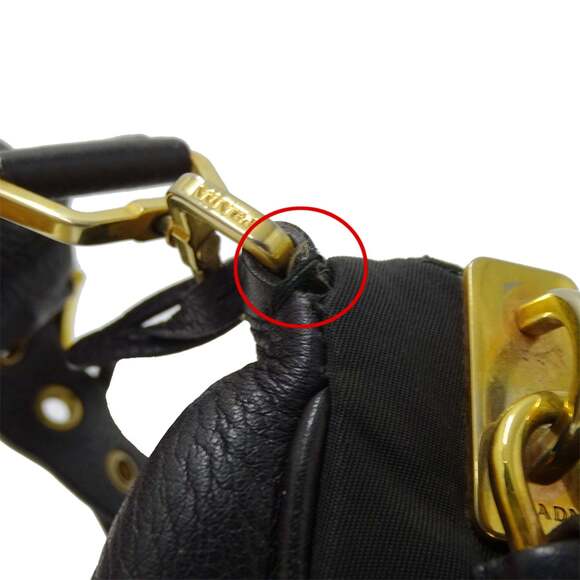 Prada PRADA Women's Brand Handbag Shoulder Bag One-Shoulder Leather Black BR0... - Picture 13 of 16